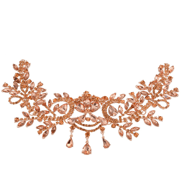 Vintage Kristall Brud Bröllop Hår Huvudband Bär Rhinestone Smycken Hårband Tiara Coronal Crown
