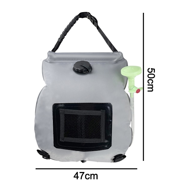 Solarduschväska Camo 20L Campingbad Vikbar Vattenväska PVC Bärbar Badväska Vattenförvaringsväska