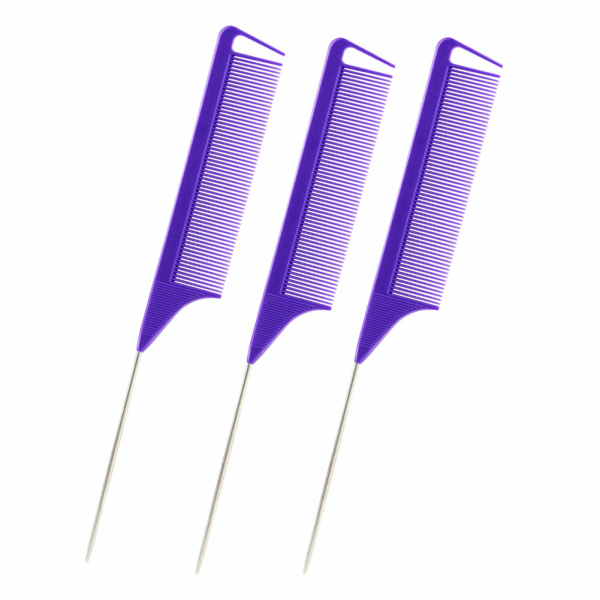 3 st Rat Tail Combs, Barber Styling Combs for Women, Anti Static