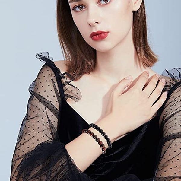 Natursten pärlarmband lava enkel handsträng naturliga accessoarer