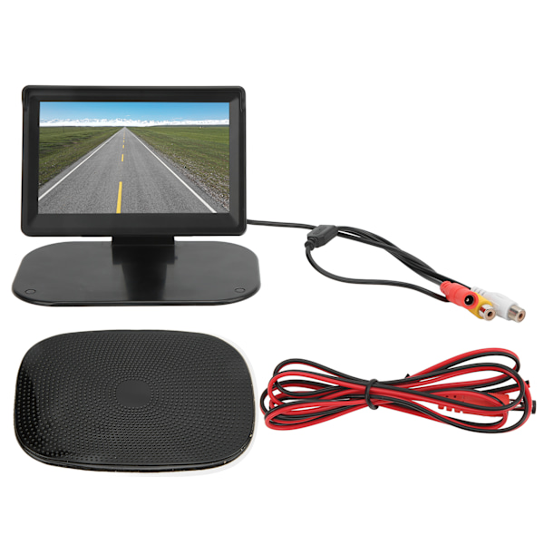 5 tommer bil backup monitor foldbar HD IPS skærm tovejs video input universal til lastbiler