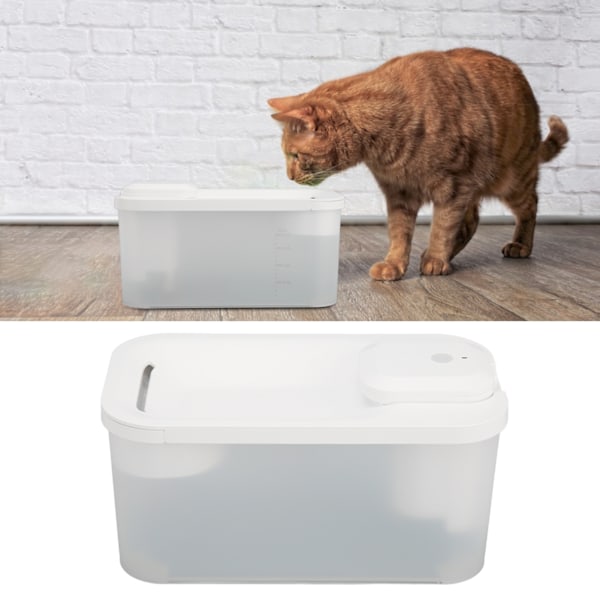 Batteridriven Kattvattenfontän Tyst Multifilter 1800ml Automatisk Trådlös Kattvattenfontän för Katter Hundar