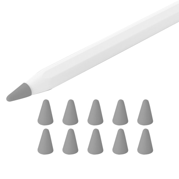 Silikonbeskyttende Skrivetips Kompatibel med Apple Pencil 1. og 2. generation - Skridsikker, lydløs - 10 stk.