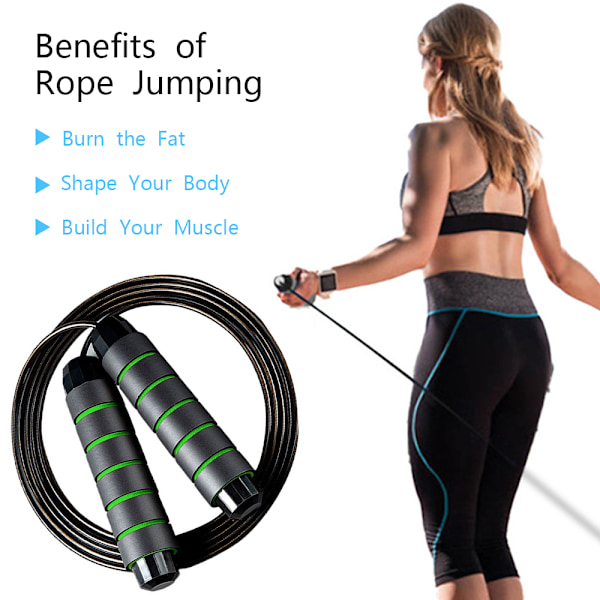 Justerbar Trasselfri Hopprep för Snabb Hoppning för Vuxna och Barn för Fitness HIIT-Träning