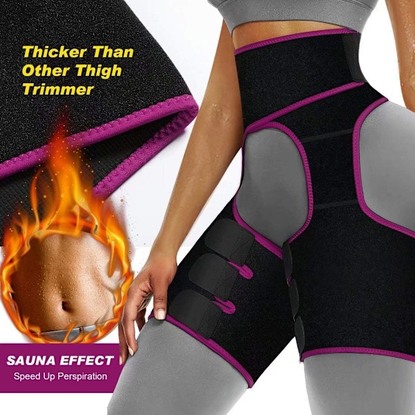 Talje- og Lårtræner Butt Lifter Neopren Hip Raise Lår Slanker Sved Trimmer Plus Size Kvinder og Mænd Træning