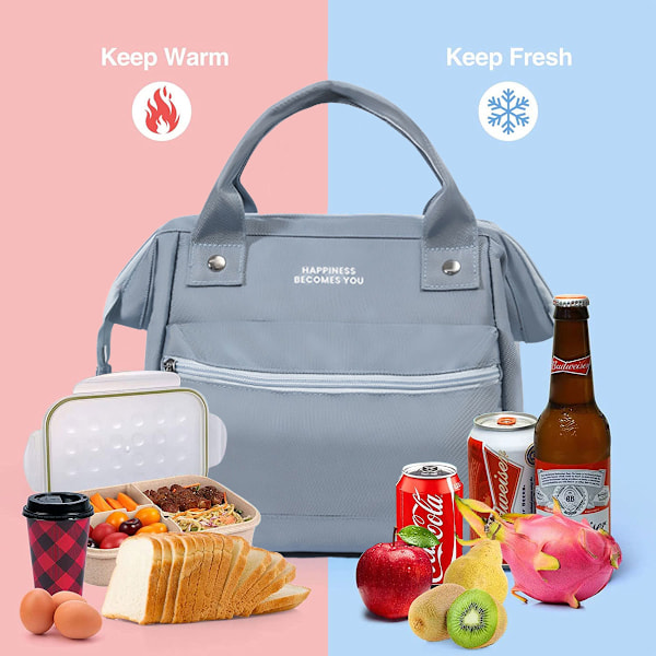 Lunchväska för Män/Kvinnor Lunchtote Väska Isolerad Lunchbox för Arbete Picknick Skola
