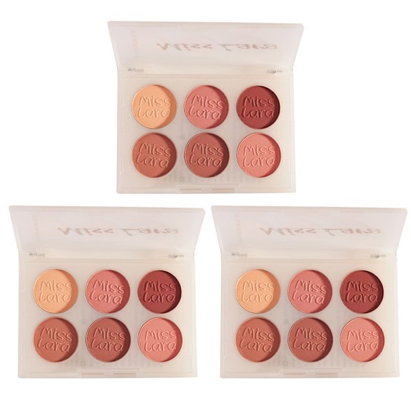 3 stk. pudderrougepalette, kontur og highlight pudderrougepalette mat pudderrouge