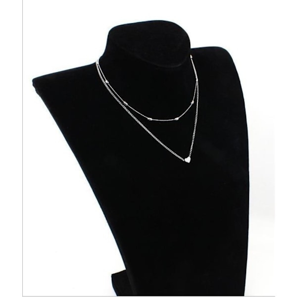 Flerskiktat Lover Choker Halsband Hjärthänge Kedjor Kärlek Halsband Smycken för Kvinnor