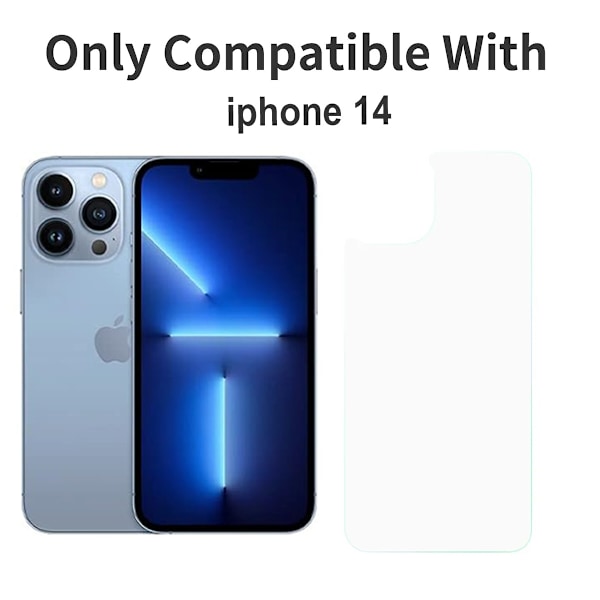 Passer til iPhone 14 Pro bagcover hærdet glas 0,3 mm