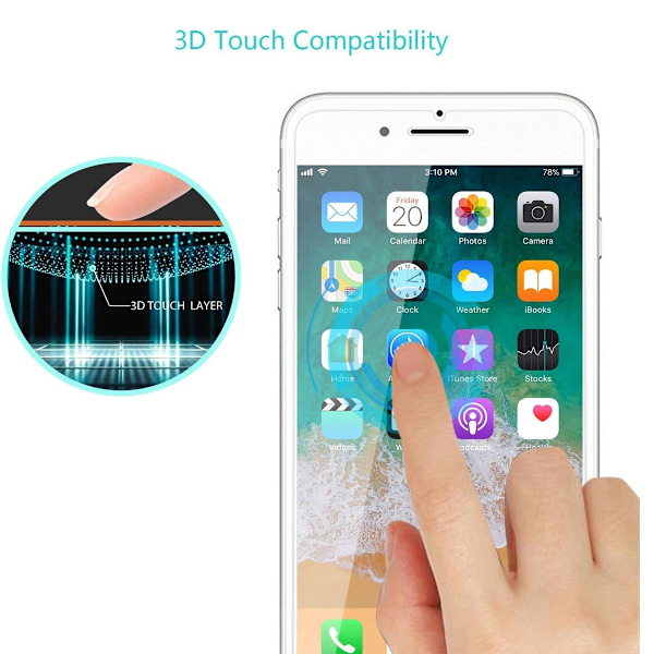 3-Pack iPhone 8 Skärmskydd Transparent Transparent
