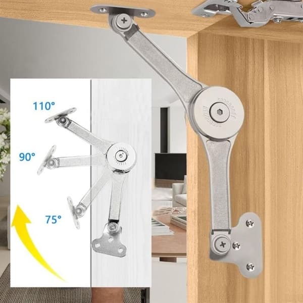 AIMOONSA Zinklegering Soft Close Hængsel, Justerbar 75°/90°/110° (2-pak)
