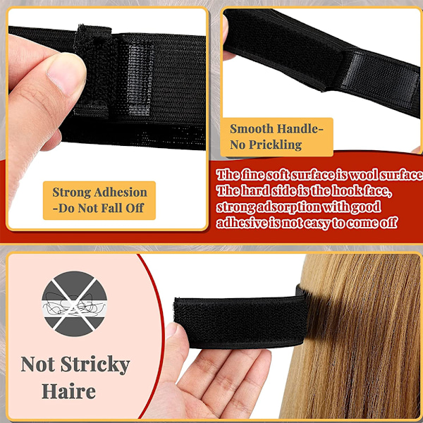 7 st Wig Elastic Band för Edges Hårkantborste och Kam Mjuk Kantband Justerbar Wig Edge Band Elastic Band