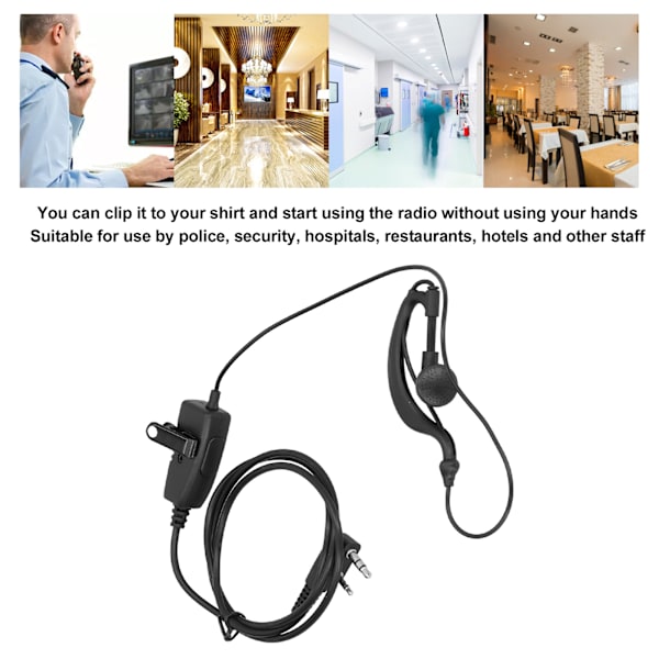 Walkie Talkie-hörlurar KHead Tjock Linje för Baofeng UV5R BF666S BF777S BF888S