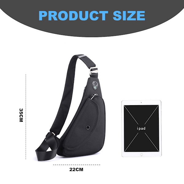 Crossbody-ryggsäck, reseväska, midjeväska för män, bärväska