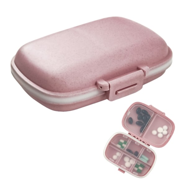 1 Pcs Travel Pill Organizer, 8 Compartments Portable Pill Case,