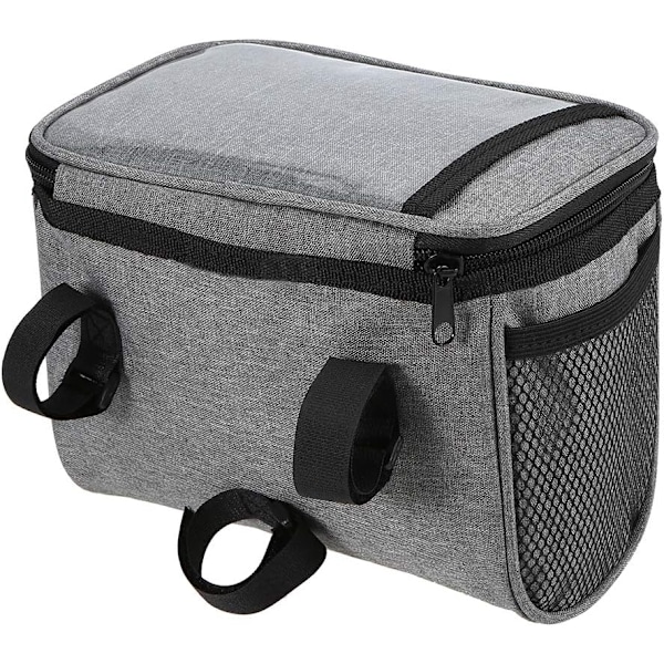 Cykelstyrebag med isolerad framficka, MTB-styrebag, Korg kylväska med reflexband