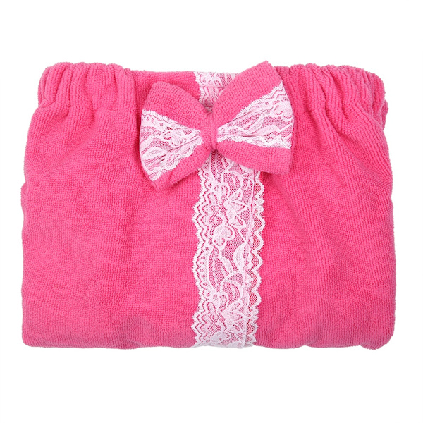 Superfint Fiber Bærbar Badehåndkle Dusj Bad SPA Wrap Kroppsbadekåpe Rose Rød