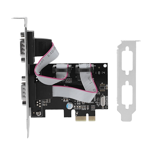 PCI-E till RS232 2-ports seriell portkonverterare PCI Express styrkortsadapter expansionskort