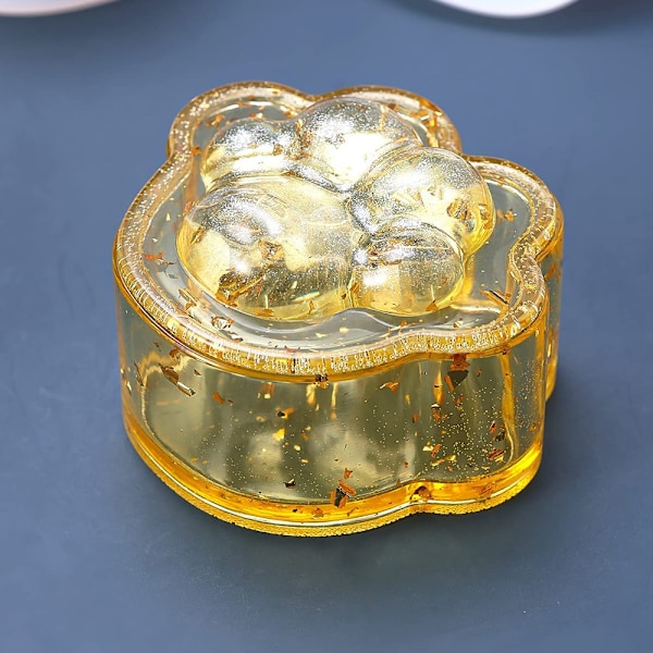 Harpiksforme Kattepote Form Æske Epoxy Form DIY Harpiksstøbt Sød Kattepote Beholder Silikonform til Opbevaring af Små Ting