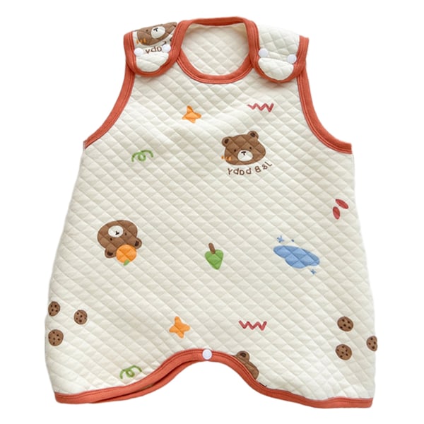 Baby Hemkläder Onesie Vår och höst baby vadderad sovsäck barn fyra säsonger tunn bomull delad ben sovsäck