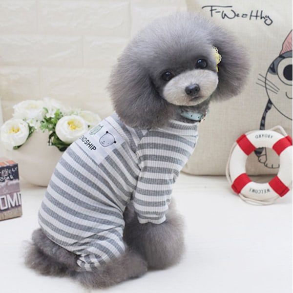 Hundkläder för små hundar flickvalp pyjamas långärmad onesie varma rockar tröjor outfit
