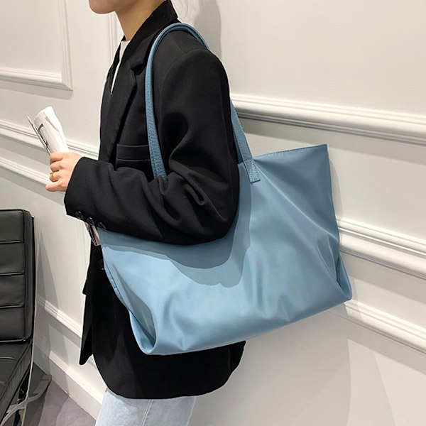 Modeväska för pendling, totebag, canvasväska, vattentät nylonväska