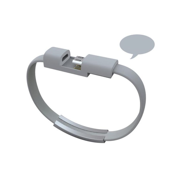 21cm Kreativ Bärbar Armband för iPhone Datakabel iOS Android Typ-c Armband Mobiltelefon Laddningskabel Nödströmkabel för Apple Grön