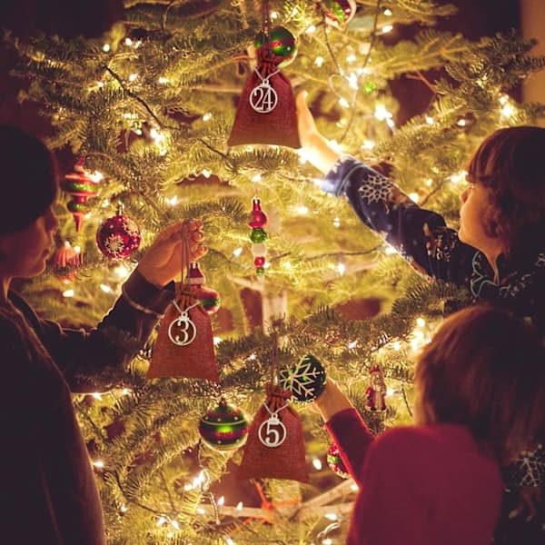 24 Dages Julekalender Jule Snøre Gavepose Fest Bryllupsgave Slik Chokolade Gaveposer A