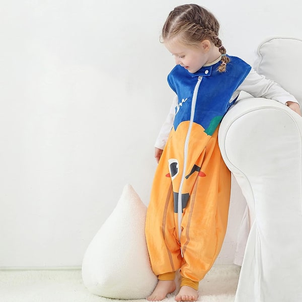 Unisex baby høst/vinter bærbart toddler uten ermer fot sovepose, gresskar