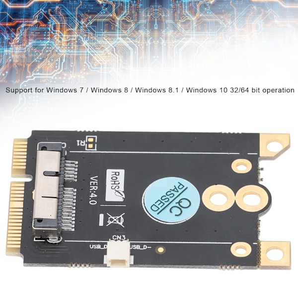 Adapterkort Mini PCI‑E till BCM94630 Konverterare för Windows 7 / Windows 8 / Windows 8.1