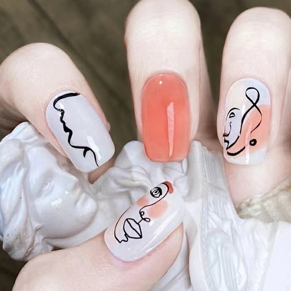 Nagelkonstborstar, med nagelgellackmålningspenselset, fina linjer nagelkonst prickning ritpenna