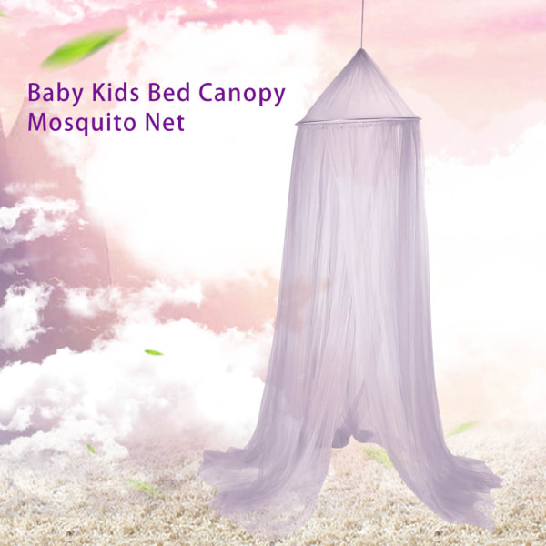 Baby Kids Round Dome Bed Canopy Myggnät Cover