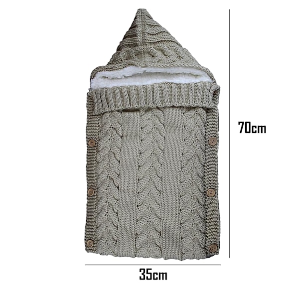 Nyfödd filt Baby swaddling filt Stickad sovsäck filt
