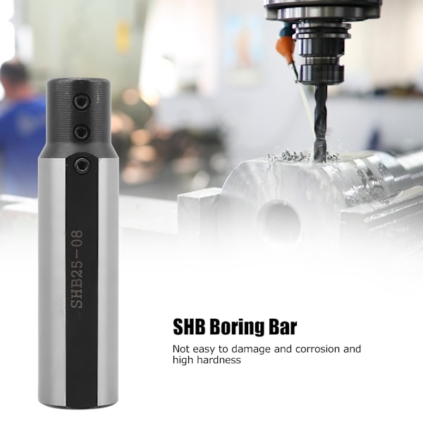 Drejebænk Værktøj Boring Bar Lille Bore Indre Hul Wolfram Stål SHB25‑08 Φ8mm