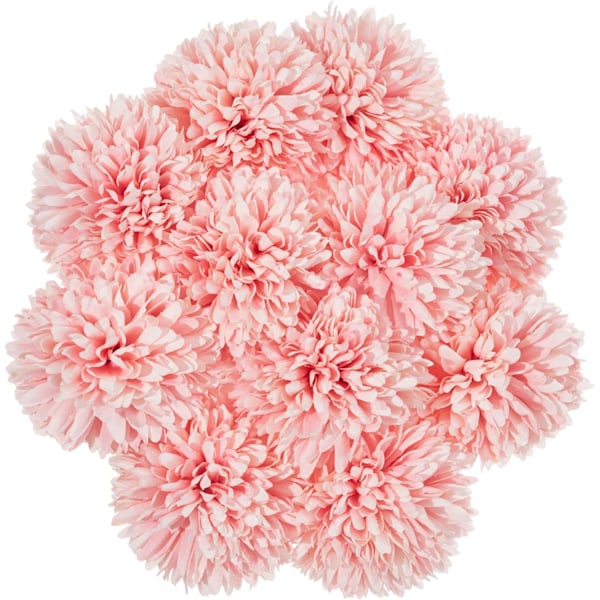Sidenblommor med stjälkar - Konstgjorda blomsterarrangemang för hem, kontor, fest & bröllopsdekorationer - Realistisk konstgjord bukett lantlig inredning, förpackning