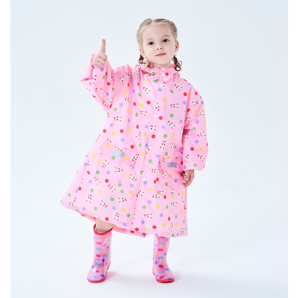 Regnkappa för barn Flickor Regnkappa Pojkar Regnjacka Regn Poncho Vattentät ventilerande overall Lättvikt snabbtorkande utomhusoverall regnkappa