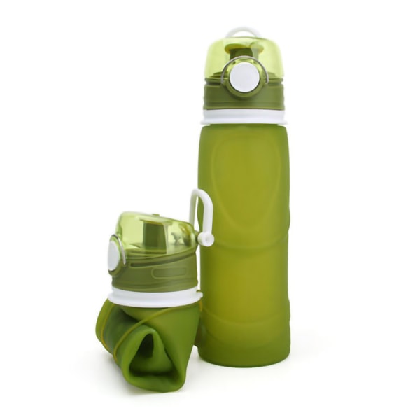 Hopfällbar vattenflaska medicinsk silikon, BPA-fri, rulle