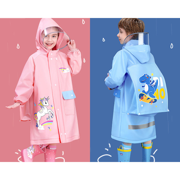 Regnrock för barn Flickor Pojkar Regn Poncho Regnjacka Regnjacka Andas Vattentät Ocmne Piece Lättvikts Jumpsuit för utomhusbruk Regn Softshelljacka