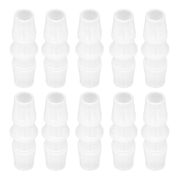 10 st Slangkoppling PP-rörkontakt Fog lika diameter Rak genomgående set 11,1‑11,1
