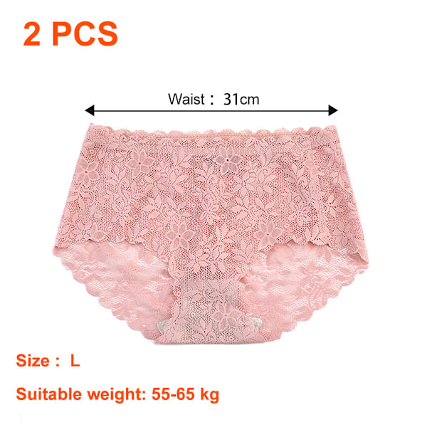 2 piece Women's Sexy Underwear Lace Panties High waist women