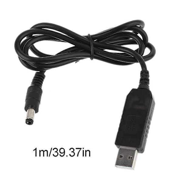 USB til DC 12V 1.5A Justerbar Spænding 5.5x2.1mm Strømkabel til WiFi-router[TT]