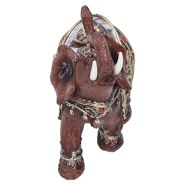 Elefant Statue Resin Skrivebordsfigur Ornament Hjem Stue Dekorasjon Gave Rød L 13.5x6x14cm