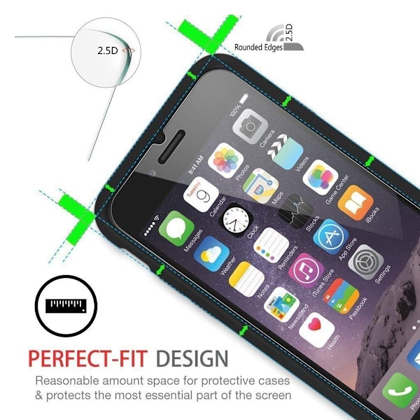 3-Pakkaus iPhone 8 Näytönsuoja Läpinäkyvä Läpinäkyvä