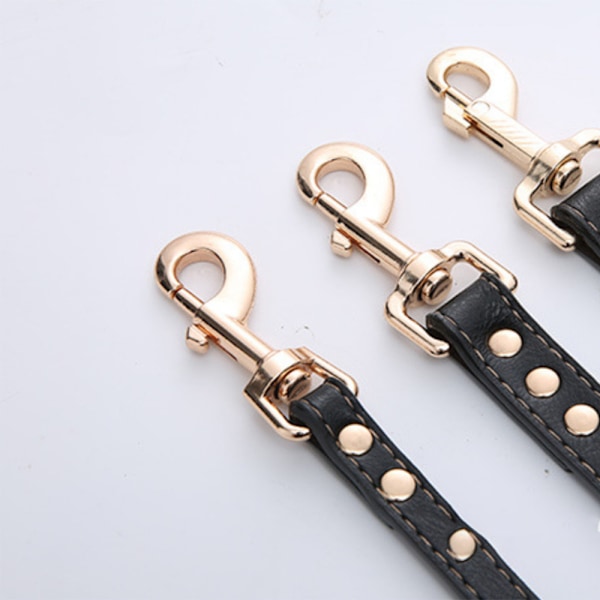Mjukt vadderat runt valphalsband, handgjort äkta läderhalsband för hundar små och stora
