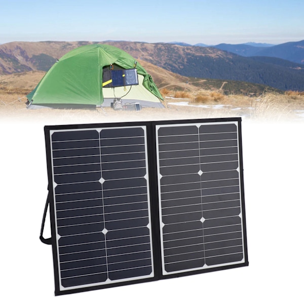 Solcellepanellader 40W 18V Vanntett Bærbar Lett Foldbar Solcelleladingspanel for Camping Sykling