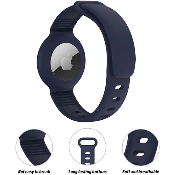 Silikoninen AirTag-ranneke Apple AirTagille, reppuihin, lapsille tai aikuisille, ranneke GPS-paikantimelle