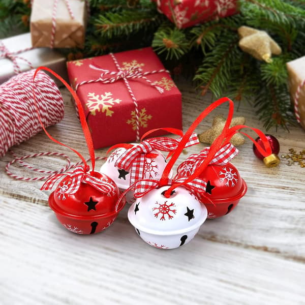 12 st julmetallklockor Ornament Julgran Hängande B DXGHC