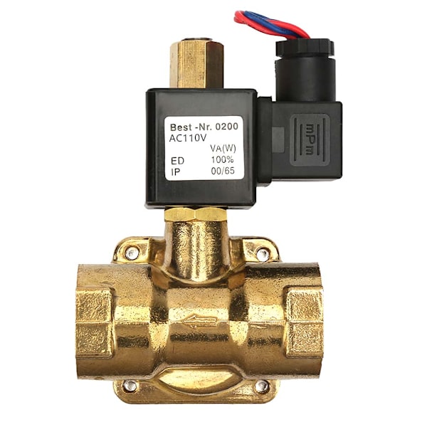 G1\" Normalt Åpen Messing Elektrisk Magnetventil for Vann Luft 0-1.6Mpa 232psi (AC110V)