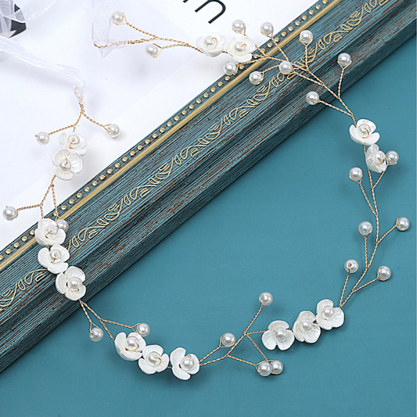 Silver Bröllopsdiadem med Rhinestones, Kristallpärlor, Hårslingor, Bröllopshuvudbonader för Brud, Brudtärna, Flicka