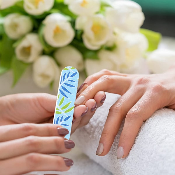 12 st Färgglada Mini Nagelfilar för Flickor